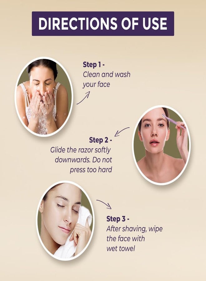 سانفي شفرات سانفي لتشكيل الحواجب - عبوة من 3 قطع | ماكينة حلاقة ناعمة وغير مؤلمة لتشكيل الحواجب، مثالية للحواجب وشعر زاوية الشفة العليا | بدون جروح | إزالة شعر آمنة وسريعة - Image 3